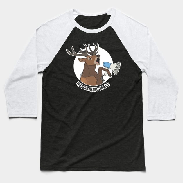 Hot Strong Male - EN - Red Deer Baseball T-Shirt by LaumiRez